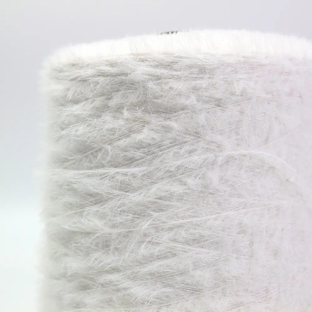 1.3cm roving 100% Nylon poliammide fantasia tessile tinto fiammato lana di cotone macchina per maglieria piatta grosso imita il filato di pelliccia di visone