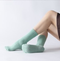 Chaussettes de sport antidérapantes en coton de haute qualité pour femmes, avec logo personnalisé, pour la danse, le ballet, le Pilates et l'entraînement, à porter pieds nus