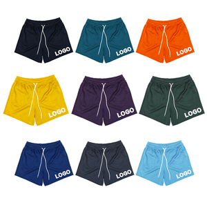 Shorts de basket-ball personnalisés 100% polyester, design uni, double couche simple, shorts décontractés d'été, entrejambe de 5 pouces, <span class=keywords><strong>short</strong></span> en mesh pour <span class=keywords><strong>homme</strong></span> - Product Image 3