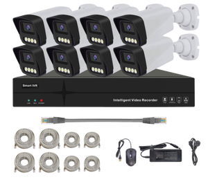 FSAN Outdoor Home <span class=keywords><strong>Security</strong></span> <span class=keywords><strong>System</strong></span> 8CH 4MP Bullet IPC PoE NVR-Kits Menschliche Erkennung Einfache Bedienung über Zwei-Wege-Audio 8-Kanal - Product Image 1