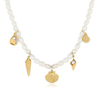 Collection Summer Beach Party Bijoux Série Océan Plage Mer Escargot Conque Pendentif Perle Collier pour Femmes