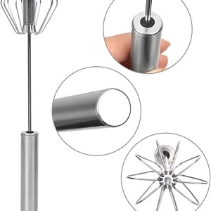 Batidora de Mano Manual de 4 Velocidades - Sin Batería para Mezclar Masa, Salsas, Huevos, Comida para Bebés, Repostería y Cocina - Product Image 2
