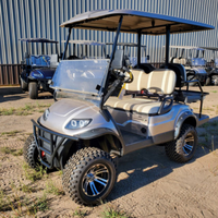 Voiturette de golf électrique 6 places avec cadre renforcé, roues personnalisables d'origine pour parcours de golf et trajets quotidiens sur les dunes