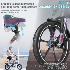 Vélo électrique pliable <span class=keywords><strong>HITWAY</strong></span> BK2 de haute qualité avec pneus pneumatiques certifié CE 250W pour l'UE - Product Image 2