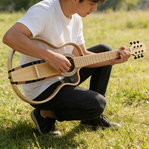 Guitarra Clásica Profesional, Duradera y Silenciosa, con Cuerdas de Nylon y Pastilla Piezoeléctrica, Portátil para Músicos, Viajes y Escenarios - Product Image 4