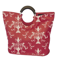 Sac de courses recyclable avec poignée en aluminium, en polyester 600D, taille extra large, couleur Pantone, option logo personnalisé, ISO9001