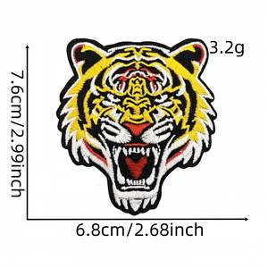 ビンテージ英語グラフィティ布パッチカラフルな刺繍文字旅行シーンアイアンオンステッカースーツケース装飾用 - Product Image 3