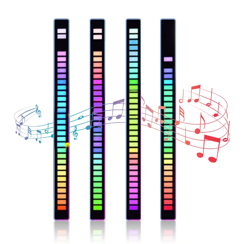 Music Creative LED Car Game Room Ambient Light Sound Activated Pickup Colorful RGB Sensor Rhythm Lamp For Music Levels Light
