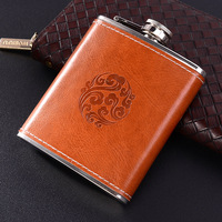 Logo personnalisé 7oz en acier inoxydable Mini pot à vin Portable petite bouteille de spiritueux blanc avec cadeau publicitaire corps en métal Hip Flask