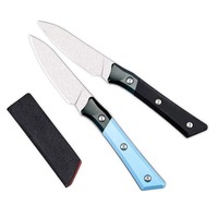 Couteau de chasse à lame fixe forgé à la main, manche en bois de fer du désert, couteau de survie pour le camping en plein air