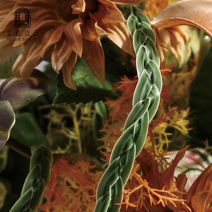 Jarrón marrón personalizado, girasoles artificiales, hecho a mano para Villa arreglo floral, <span class=keywords><strong>apartamento</strong></span> o cafetería, decoración de interiores - Product Image 4