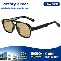 Nouvelles lunettes de soleil polarisées rétro européennes et américaines à petite monture intégrale, unisexe, tendance, ovales, durables, confortables, UV400