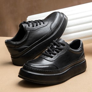 Zapatos Casuales de Plataforma Alta con Suela Gruesa de Cuero Genuino para Hombre - Product Image 2