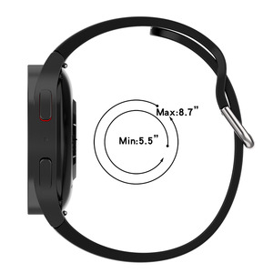 Listo para enviar, correa de reloj de pulsera inteligente de silicona con rayas de dos colores para <span class=keywords><strong>Samsung</strong></span> Galaxy <span class=keywords><strong>Watch</strong></span> 5 4 <span class=keywords><strong>5pro</strong></span> 6/Watch6 Classic en blanco - Product Image 4