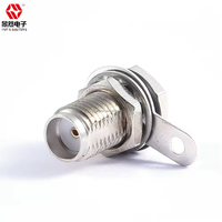 8HEX niquelado para SMA hembra microstrip RF conectores coaxiales 50ohm pared recta conexión a tierra 1P microondas electrónico
