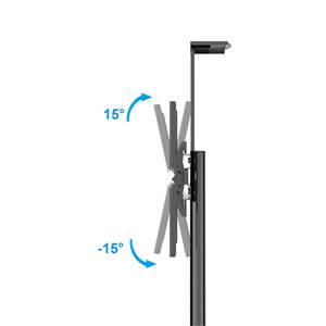 NBJOHSON <b>TV</b> Mobile Cart <b>Floor</b> <b>Stand</b> Lockable Casters Adjustable Height 1100-1580mm 80kg Load Capacity 15 Tilt 3 Rotation - Product Image 3