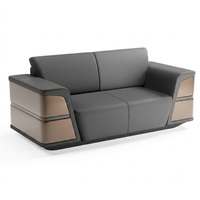 Ensemble de canapés de bureau modernes trois places en cuir avec fauteuils et table basse pour appartement, hôtel, hôpital, réception, salon - Vente en gros