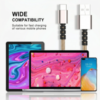 Câble USB 3.1 Gen1 vers USB C 5 Gbps, charge rapide 3A, cordon de données, cuivre sans oxygène, coque en aluminium, nylon tressé pour téléphone portable, ordinateur portable