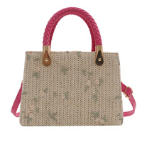 Sac à main en herbe tressée simple, élégant et tendance, nouveau printemps 2025, pour femmes, sac bandoulière forestier