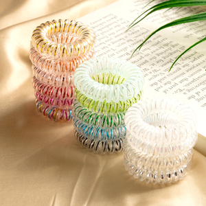 2025 gros femmes mode élastique téléphone fil ligne <span class=keywords><strong>cheveux</strong></span> cravate <span class=keywords><strong>spirale</strong></span> bande de <span class=keywords><strong>cheveux</strong></span> - Product Image 4