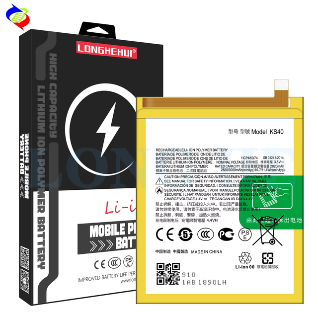 New 3000mAh Replacement Battery for Motorola E6 Play EU Phone Battery KS40 EU Phone Batteries