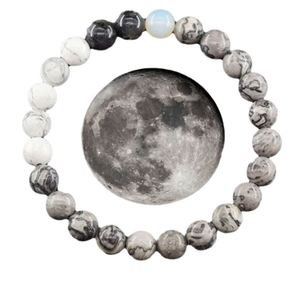 Wholesale Custom 8mm Elastic Earth <b>Bracelet</b> <b>Beads</b> Jewelry Stone <b>Beads</b> Women Men String Eight Planets Natural Stone <b>Bracelet</b> - Product Image 5