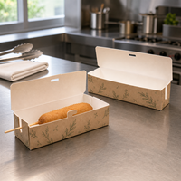 Caja Plegable Ecológica y Reciclable para Hot Dogs, con Logotipo Personalizado Impreso, Resistente a la Grasa, Contenedor Desechable para Comida Rápida, China