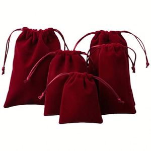 Sac de rangement en peluche personnalisable avec cordon de serrage, idéal pour bijoux, cadeaux, bougies et artisanat, recyclable et estampé, vente en gros - Product Image 1