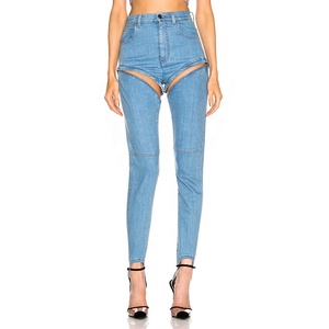 Jeans <span class=keywords><strong>de</strong></span> Moda para Mujer LEDUO con Cierre <span class=keywords><strong>de</strong></span> Cremallera en la Entrepierna, Botón <span class=keywords><strong>de</strong></span> Apertura y Cierre, Detalles <span class=keywords><strong>de</strong></span> Tirantes Elásticos Extraíbles - Product Image 1
