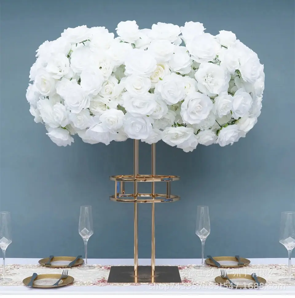 Suporte de flores para casamento, suporte europeu para flores, peça central de mesa de casamento, decoração dourada, para hotel, novo