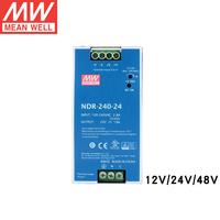 Alimentation électrique à découpage Mean Well NDR-75-24 75W 24V 3.2A pour montage sur rail DIN, pour l'automatisation industrielle, le contrôle PLC, les équipements de machines