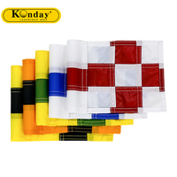 KONDAY-Mini drapeaux de golf avec bâton personnalisé vierge et bon marché avec poteau imprimé vert club