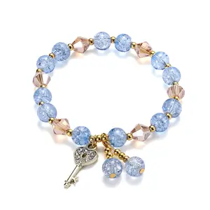 Pulseira de Cristal Colorida com Contas Personalizadas para Meninas, Presente Daisy, Pulseiras de Contas GMB033 - Product Image 1
