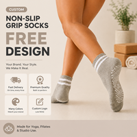 Chaussettes de sport en coton antidérapantes personnalisées pour femmes, chaussettes de yoga et de pilates pour la remise en forme en intérieur, chaussettes respirantes avec logo