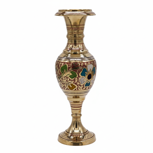 Florero de latón de calidad Bset, decoración del hogar y la Oficina, jarrón dorado grabado a mano y maceta a precios competitivos. - Product Image 1