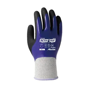 Guanto Towa - 542S 8/M Activ Grip Omega S - Colore: Mélange / Viola / Nero - Manipolazione di oggetti e parti affilate - Product Image 1