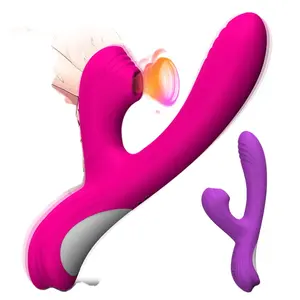 Powerful G Spot Suck Vibrators for Women 2 in 1 Flap Clitoris Stimulator Vagina Massage Rabbit Vibrator Sex Toys for Women Adult