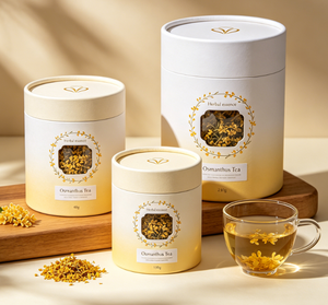 Eco-Friendly Customized Round Organic <b>Leaf</b> Teas Herbs Packaging Design <b>Paper</b> Tube With Pvc Window Bulk Wholesale - Product Image 6