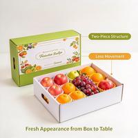 Boîte cadeau pour fruits en deux parties, personnalisée et imprimée, avec plateau intérieur protecteur pour l'expédition de produits frais en gros