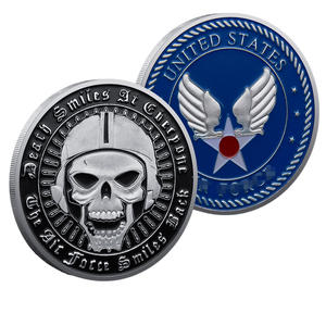 Koin Kenang-kenangan Tema Angkatan Udara AS, Souvenir Retro dengan Relief 3D Berlapis, Koleksi Khusus Berkualitas Tinggi dengan Dua Warna - Product Image 1