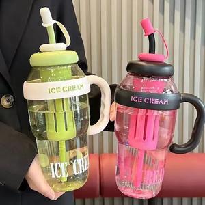 Bottiglia di Plastica per Caffè <span class=keywords><strong>da</strong></span> 1200ml, <span class=keywords><strong>Tazza</strong></span> <span class=keywords><strong>Grande</strong></span> Carina con Cannuccia e Filtro per Tè, Senza BPA, Vendita all'Ingrosso - Product Image 2