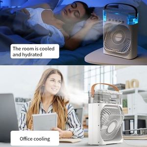 Custom Table Cooling Mist Portable Usb Rechargeable 5 in 1 Mini Water Spray Fan for Office - Product Image 5