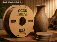 Filamen PLA Kayu 1.75mm 1KG Warna Kayu Gelap dengan Sentuhan Kayu Alami untuk Printer 3D Bambu Lab Creality