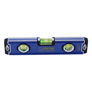 High accuracy aluminium torpedo level 230mm/9'' magnetic spirit level