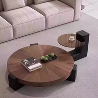 Ensemble de tables basses de salon italiennes de luxe de style antique moderne au design minimaliste haut de gamme pour un petit usage domestique