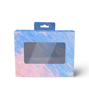 Hộp cửa sổ trong suốt có thể gập lại với móc để đóng gói bán lẻ đơn đặt hàng số lượng lớn tùy chỉnh - Product Image 1