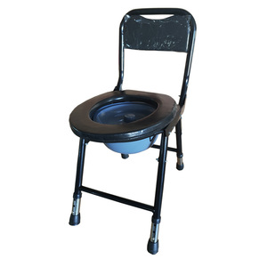 Foldable Adjustable <b>Commode</b> <b>Chair</b> With Height Adjustment For Elderly And Pregnant Women Hospital Use - Product Image 1