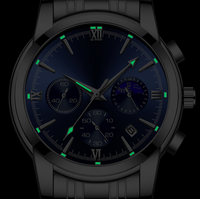 Montres de sport étanches en acier inoxydable, avec chronomètre et calendrier 24 heures, design usine et personnalisables, pour marque privée