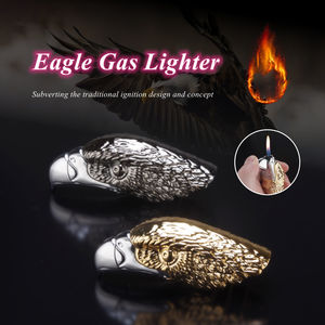 卸売カスタムイーグル炎ガスライターポータブル詰め替え可能なブタンシガレットライターパーティーの機会のためのプロモーションギフトのアイデア - Product Image 3