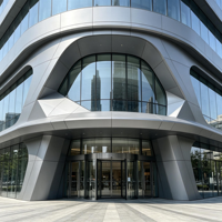 Panneaux en aluminium revêtus de fluorocarbone conçus sur mesure : Exemples de façades extérieures pour grands sites